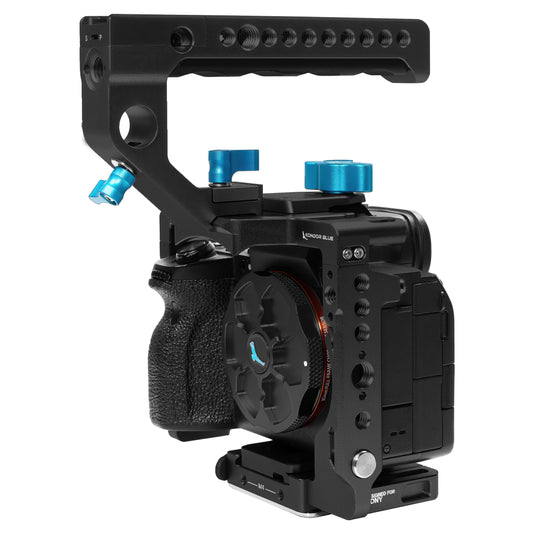 Kondor Blue A1/A7 Series Cage (A1/A7S3/A74/A7R5) with Start-Stop Trigger Top Handle for A7 Series Cameras  (Raven Black)